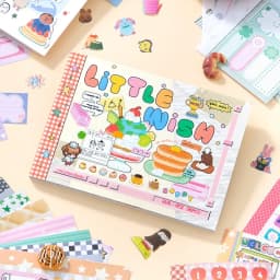 Kawaii Dual M5 Sticker Book Ins Korean Style Cute Cartoon Decorative Stickers Romantic DIY Handbook Scrapbook School Supplies