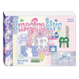 Kawaii Dual M5 Sticker Book Ins Korean Style Cute Cartoon Decorative Stickers Romantic DIY Handbook Scrapbook School Supplies