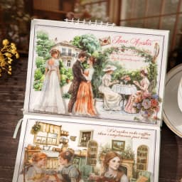 Mr. Paper 20pcs Classic Literature Sticker Book, Vintage Reading Journal, Literary Notes Collection, Creative Stationery Gift