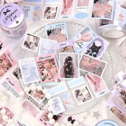 2m/roll Kawaii Korean Stationery Stickers Love Ballet Series Die Cutting Tape DIY Scrapbook Decoration Diary Aesthetic Supplies