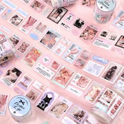 2m/roll Kawaii Korean Stationery Stickers Love Ballet Series Die Cutting Tape DIY Scrapbook Decoration Diary Aesthetic Supplies