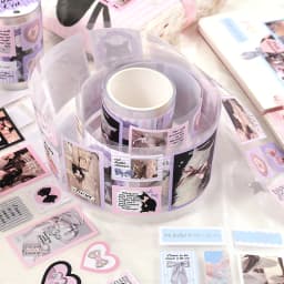 2m/roll Kawaii Korean Stationery Stickers Love Ballet Series Die Cutting Tape DIY Scrapbook Decoration Diary Aesthetic Supplies