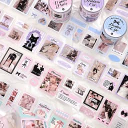 2m/roll Kawaii Korean Stationery Stickers Love Ballet Series Die Cutting Tape DIY Scrapbook Decoration Diary Aesthetic Supplies