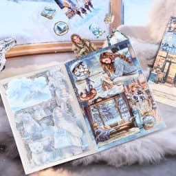 20pcs Snow Country Fantasy Winter Theme Sticker Book Snowy Atmosphere Scene Materials Planner Diary Album Collage Decor Mr.Paper