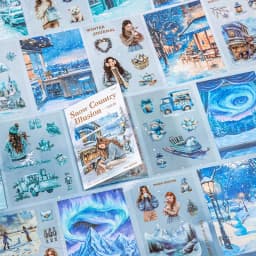20pcs Snow Country Fantasy Winter Theme Sticker Book Snowy Atmosphere Scene Materials Planner Diary Album Collage Decor Mr.Paper