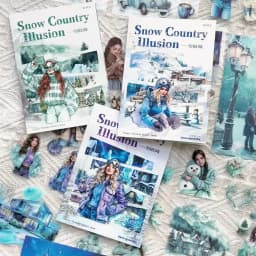 20pcs Snow Country Fantasy Winter Theme Sticker Book Snowy Atmosphere Scene Materials Planner Diary Album Collage Decor Mr.Paper
