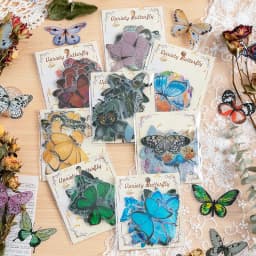 40pcs Variety Butterfly Decorative Waterproof Stickers Cute Aesthetics Sticker DIY Scrapbooking Aesth Decor Sticker Stationery