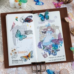 40pcs Variety Butterfly Decorative Waterproof Stickers Cute Aesthetics Sticker DIY Scrapbooking Aesth Decor Sticker Stationery