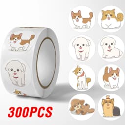 100-500pcs Panda Cute Cartoon Stickers 1inch Reward Sticker Gift Decoration Stationery Stickers