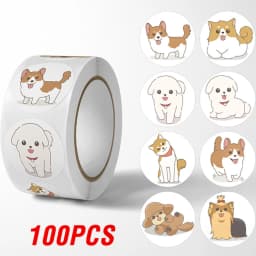 100-500pcs Panda Cute Cartoon Stickers 1inch Reward Sticker Gift Decoration Stationery Stickers
