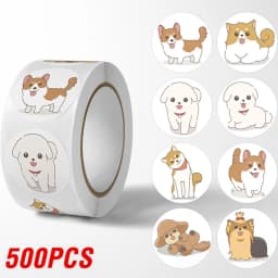 100-500pcs Panda Cute Cartoon Stickers 1inch Reward Sticker Gift Decoration Stationery Stickers