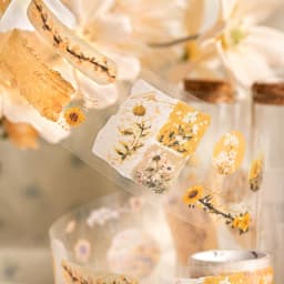Journal GO 5x200cm Aesthetics Flower Cluster Tape Stickers for Collage Junk Journal Scrapbooking Decoration Masking Tape Decals