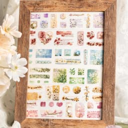 Journal GO 5x200cm Aesthetics Flower Cluster Tape Stickers for Collage Junk Journal Scrapbooking Decoration Masking Tape Decals
