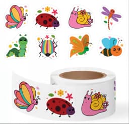 50-500pcs Cartoon Insects Spider Butterfly Roll Stickers Decals For Phone Laptop Notebook Skateboard Guitar DIY Stickers