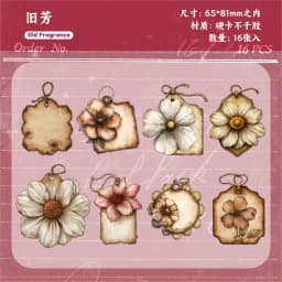 16pcs/lot Kawaii Scrapbook Stickers Old signature Scrapbooking Supplies diary Planner Decorative Craft Stationery Sticker