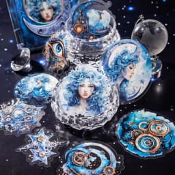 30pcs/lot Kawaii Stationery Stickers name of Japanese moon space probe Junk Journal Paper stickers Planner Decorative stickers