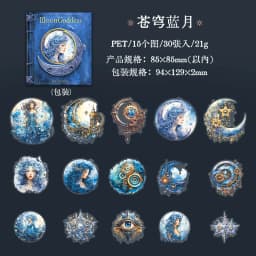 30pcs/lot Kawaii Stationery Stickers name of Japanese moon space probe Junk Journal Paper stickers Planner Decorative stickers