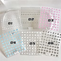 1pcs 5D Kawaii Colorful Star Nail Art Stickers, Self Adhesive Star Nail Decals, DIY Manicure Decoration Accessories