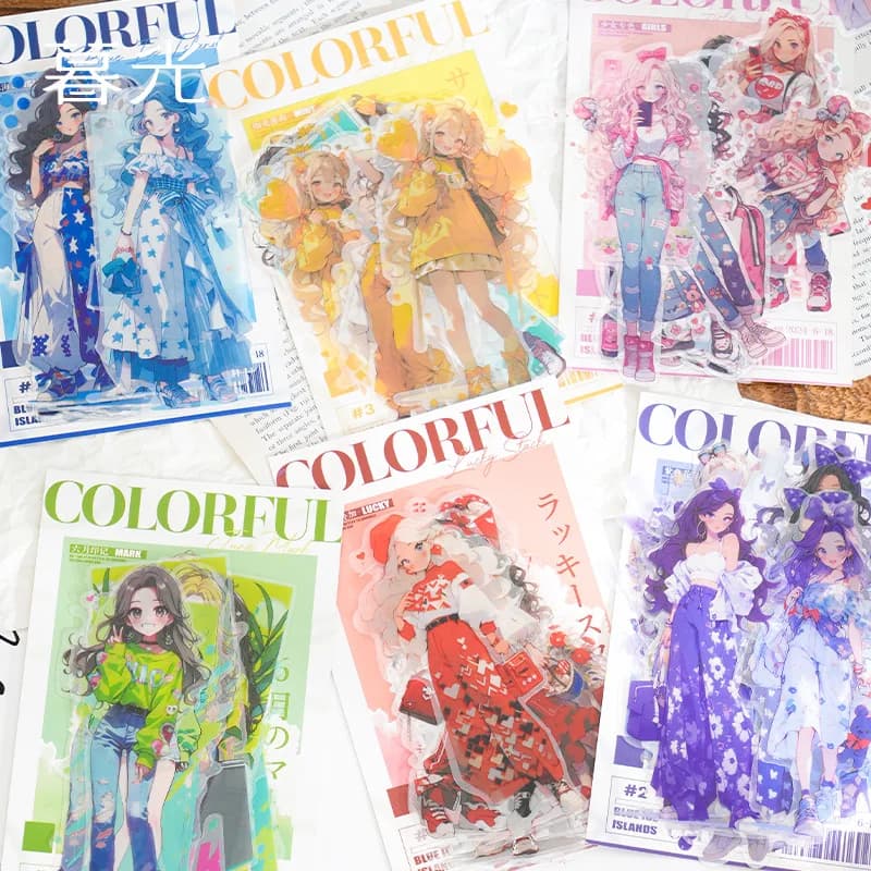 20pcs/1lot Kawaii Scrapbook Stickers  I am colourful Scrapbooking Supplies Planner Decorative Craft Stationery Sticker