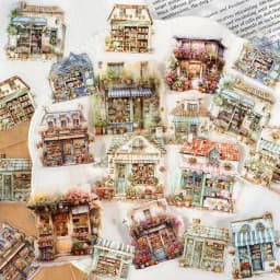 30pcs/1lot Kawaii Scrapbook Stickers Forest Lodge Nature Series Junk Journal Gold Planner Stationery Sticker Planner Decorative