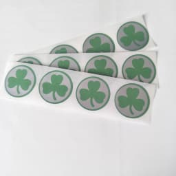 100Pcs Clover Scratch Off Sticker 25mm 1" Inch Round Blank For Secret Code Cover Home Game Wedding