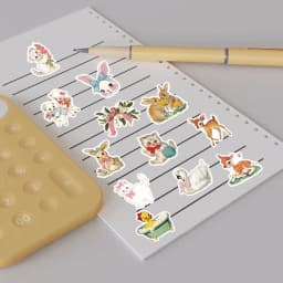 50PCS Vintage Animals Clipart Sticker Aesthetic Skateboards DIY Harajuku Laptop Luggage Waterproof Wall Room Bar Decor Stickers