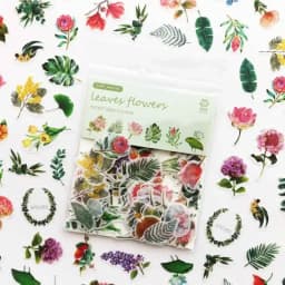 100pcs/pack Cute Kawaii Cat Green Plant Stickers Journal Decorative Stickers Scrapbooking Diary Stationery Album Girls Stickers