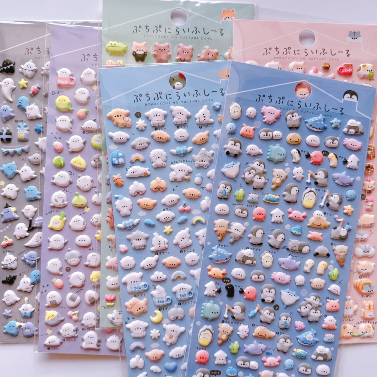 3 pcs/6 pcs Fun Mini Animals Cartoon 3D Puffy Stickers Scrapbooking DIY Journal Stationery Sticker Cute Deco School Supplies