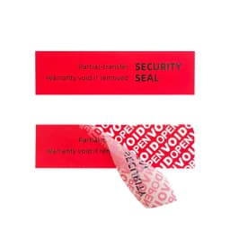 100pcs red high safety Guarantee protection sticker (90X25MM) Security seal tamper-proof guarantee invalid serial number sticker