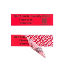 100pcs red high safety Guarantee protection sticker (90X25MM) Security seal tamper-proof guarantee invalid serial number sticker