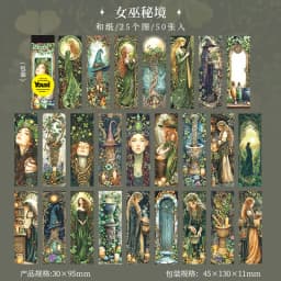 50pcs/1lot Kawaii Scrapbook Sticker Magical Scroll Scrapbooking Supplies Planner Decorative Craft Stationery Sticker