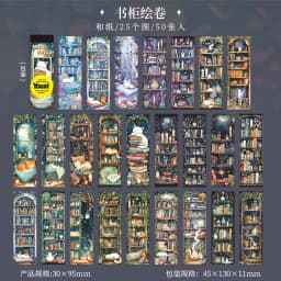 50pcs/1lot Kawaii Scrapbook Sticker Magical Scroll Scrapbooking Supplies Planner Decorative Craft Stationery Sticker