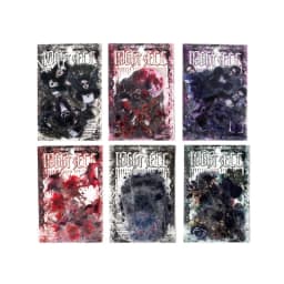 JIANWU Night Falls Series Vintage Dark Flower Character Landscape Material Collage PET Sticker Creative DIY Journal Stationery