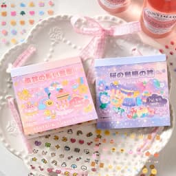 28sheets Kawaii Mini Cartoon Sticker Book DIY Diary Album Scrapbook Handmade Collage Material Cute Children's Stickers