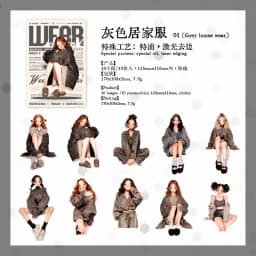 Journal GO 10pcs Fashion Girl Outfit Stickers Ipad Laptop Phone DIY Weekend Dressing Scrapbooking Supplies Journal Accessories
