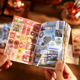 30/60 Sheets Retro Y2K Style Cut Film Sticker Book Japanese Sticker Journal Handbook DIY Scrapbooking Kawaii Stationery Stickers