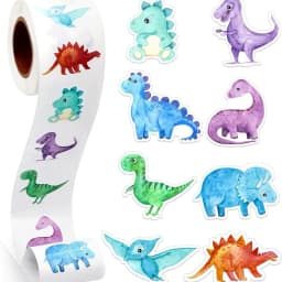 500Pcs /1 Rolls 2.5cm/1inch Butterfly Flower Shaped Sticker Decoration Gift Box Sticker Label Stationery Sticker