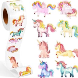 500Pcs /1 Rolls 2.5cm/1inch Butterfly Flower Shaped Sticker Decoration Gift Box Sticker Label Stationery Sticker