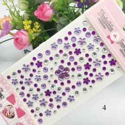 Face Rhinestone Sticker Craft Gems Decoration Eyebrow Jewels Scrapbooking Sticker 3D Diamond Self Adhesive Party Body Makeup
