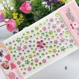 Face Rhinestone Sticker Craft Gems Decoration Eyebrow Jewels Scrapbooking Sticker 3D Diamond Self Adhesive Party Body Makeup