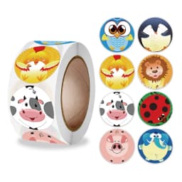 Stickers 500 Pcs/roll Teacher Rewards And Encourages Children Toys Cute Animal Stickers Sealing Stickers