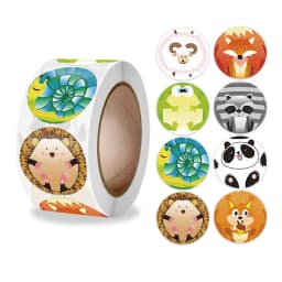 Stickers 500 Pcs/roll Teacher Rewards And Encourages Children Toys Cute Animal Stickers Sealing Stickers