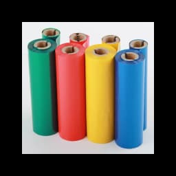 2 Rolls Small Roll Color Wax Resin Ribbon 110mm Width for Thermal Transfer Printer Sticker Matte Silver PET PP Gold Label