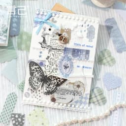 20pcs/1lot kawaii Stationery Sticker Fabric Life junk journal Decorative Scrapbooking DIY Craft Sticker