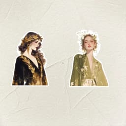 Watercolor Beauty Sister Ancient Greek Goddess Stickers DIY Scrapbook Diary Happy Project Decoration Album INS Style Stationery