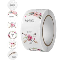 500pcs Labels Roll Flower Thank You Stickers Scrapbooking For Gift Decoration Stationery Sticker Seal Label Handmade Sticker