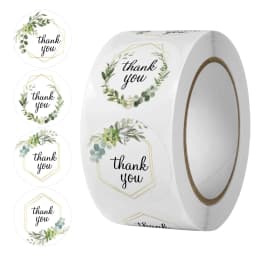 500pcs Labels Roll Flower Thank You Stickers Scrapbooking For Gift Decoration Stationery Sticker Seal Label Handmade Sticker