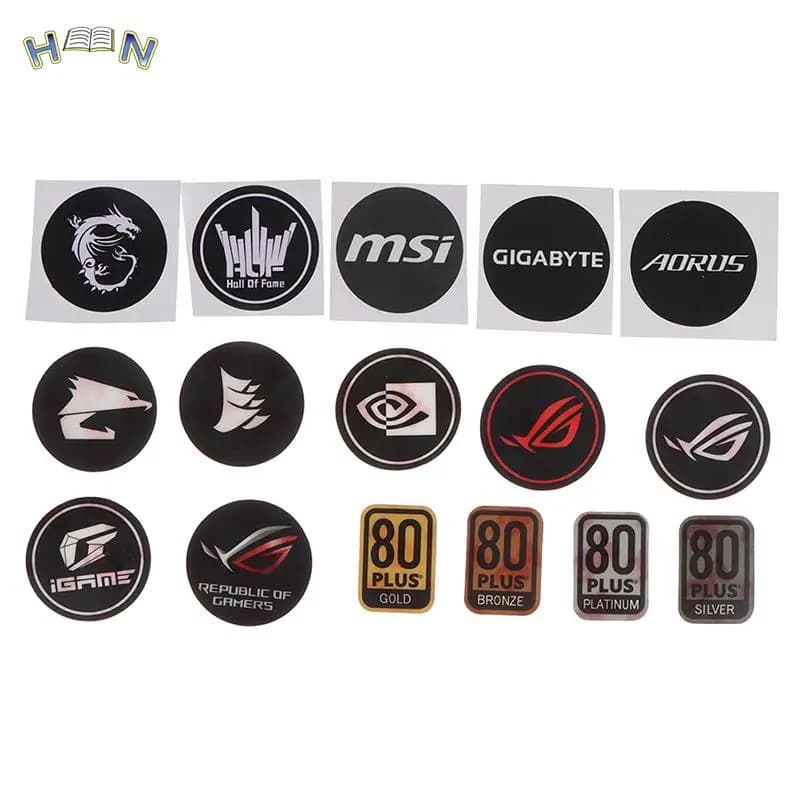 Power Supply 80plus Certification Computer Host Fan Sticker Exhaust Fans Label Chassis Fan Stickers Graphics Card Fans Sticker