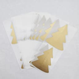 Gold Christmas Tree SCRATCH OFF Stickers Paper For Christmas Gift/Reward/Coupon/Surprise Postcard