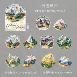 20pcs/lot Kawaii Stationery Stickers Listen to the natural wind Scrapbooking Album Junk Journal Happy Planner Stickers
